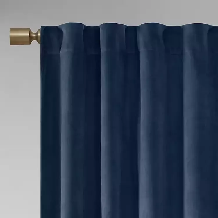 navy_velvet_greta_curtain_panel_set__in_2.webp Navy Velvet Greta Curtain Panel Set, 95 in.>Kirklands Home Store