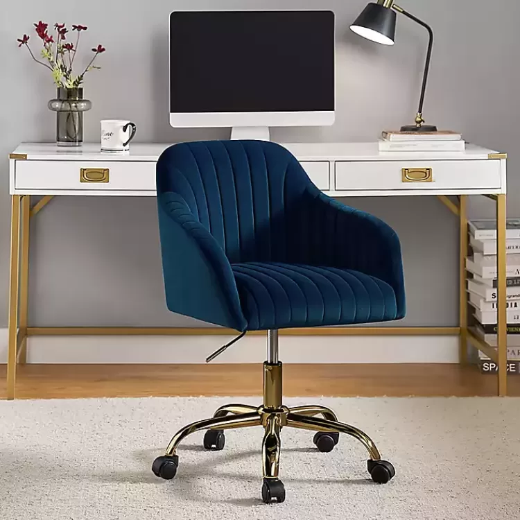navy_velvet_swivel_jacyln_office_chair_2.webp Navy Velvet Swivel Jacyln Office Chair>Kirklands Home Clearance