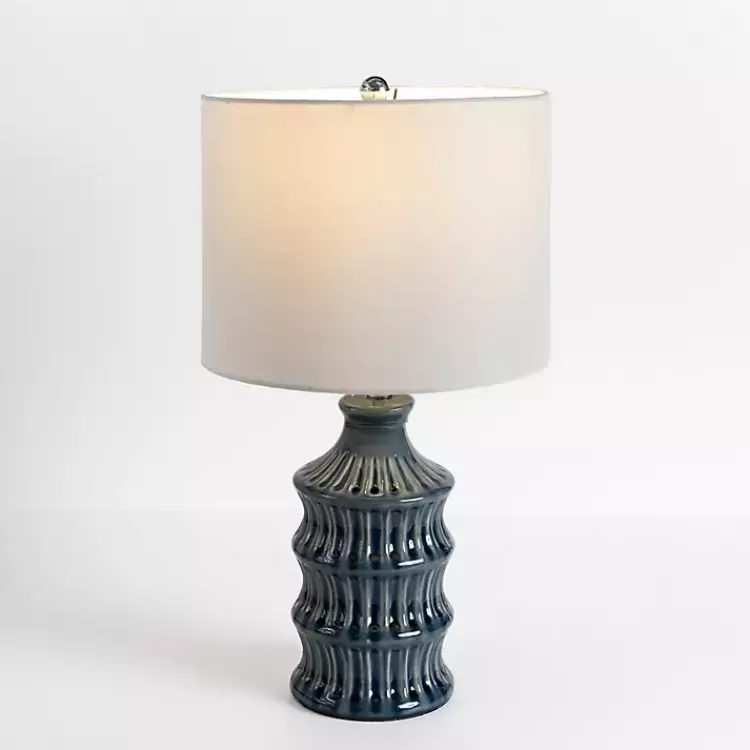 Navy Wave Glazed Table Lamp>Kirklands Home Hot
