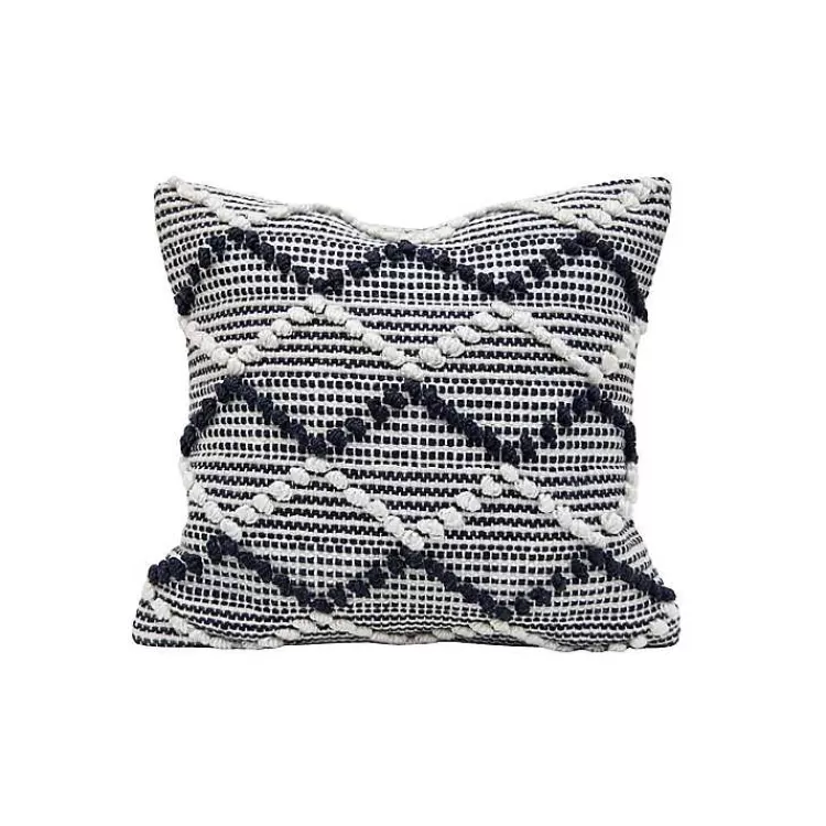 Navy Waves Outdoor Pillow>Kirklands Home Clearance