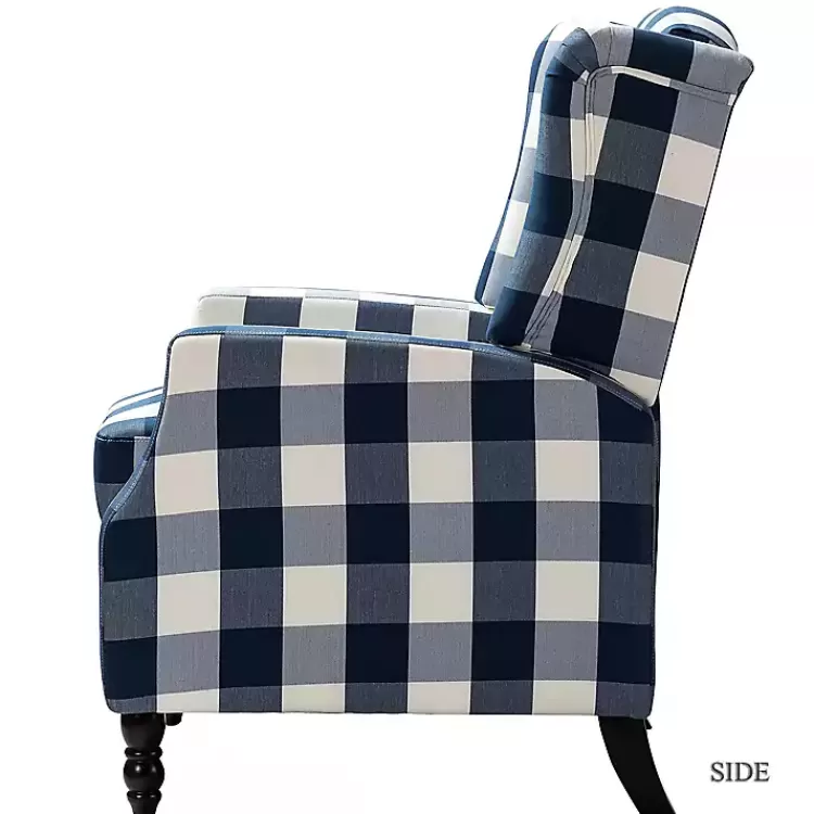 navy_windowpane_plaid_recliner_2.webp Navy Windowpane Plaid Recliner>Kirklands Home Flash Sale