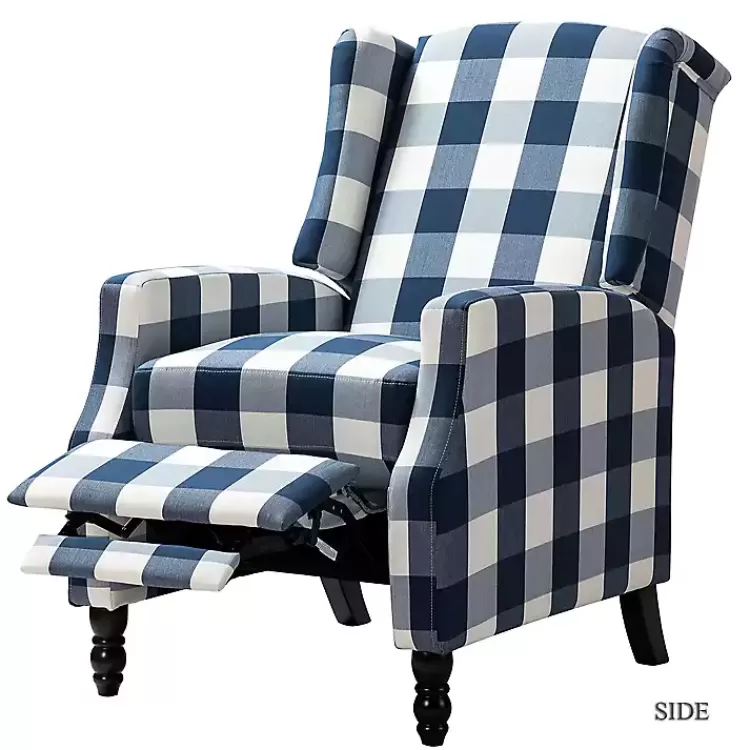 navy_windowpane_plaid_recliner_4.webp Navy Windowpane Plaid Recliner>Kirklands Home Flash Sale