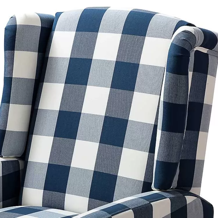 navy_windowpane_plaid_recliner_6.webp Navy Windowpane Plaid Recliner>Kirklands Home Flash Sale