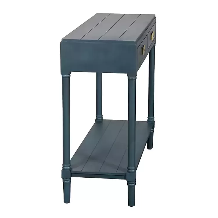 navy_wood_drawer_layla_console_table_2.webp Navy Wood 2-Drawer Layla Console Table>Kirklands Home Best Sale