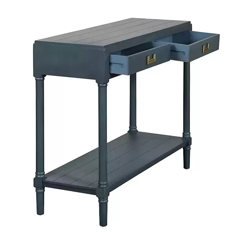 navy_wood_drawer_layla_console_table_4.webp Navy Wood 2-Drawer Layla Console Table>Kirklands Home Best Sale