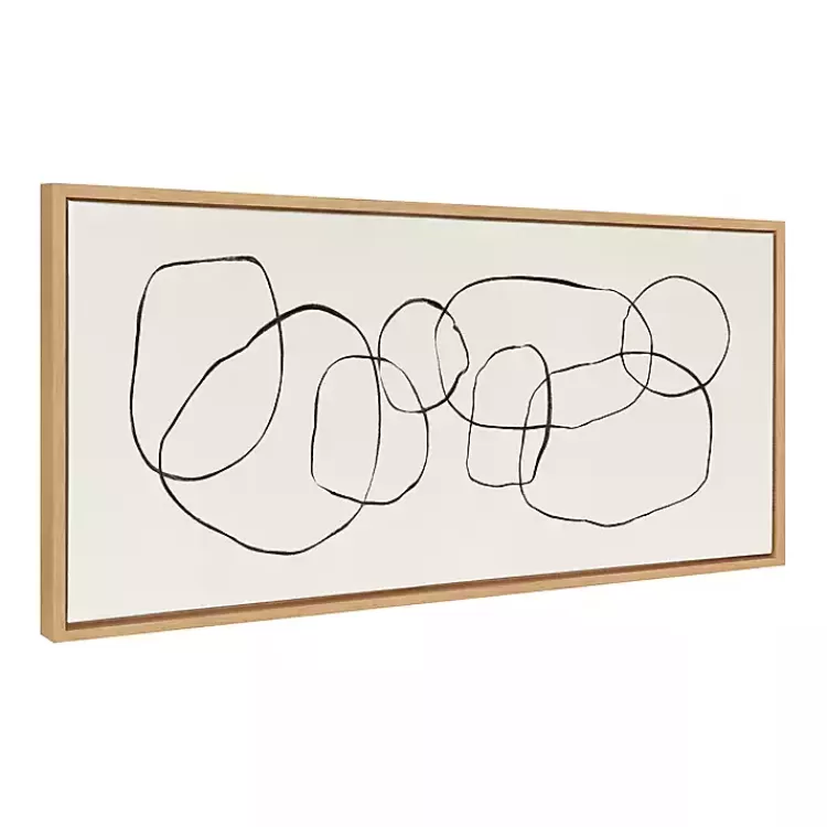 Neutral Abstract Circles Framed Canvas Art Print>Kirklands Home Hot