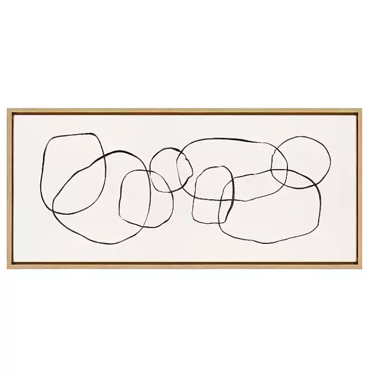 Neutral Abstract Circles Framed Canvas Art Print>Kirklands Home Hot