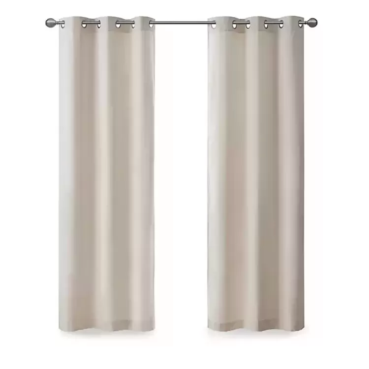Neutral Basketweave Curtain Panel Set, 84 in.>Kirklands Home Best