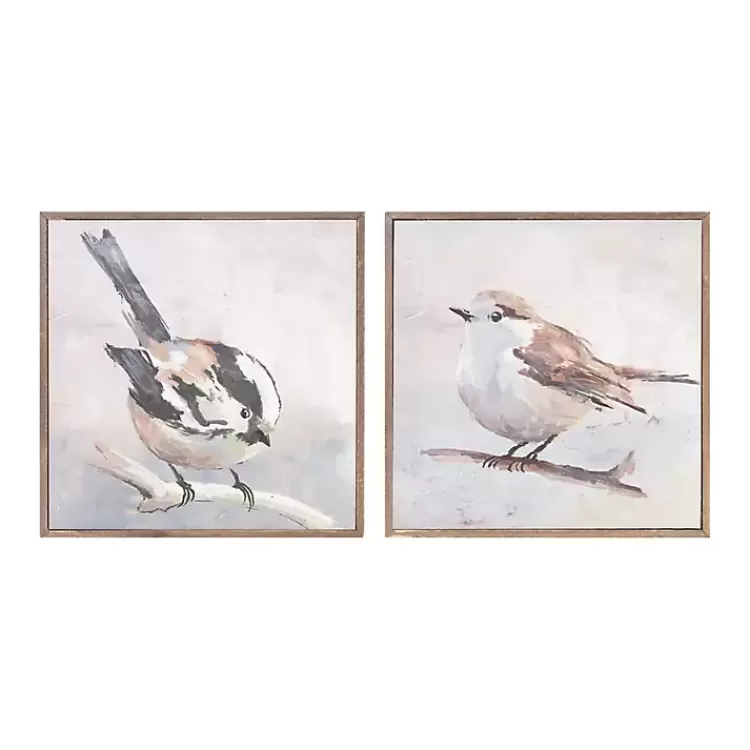 Neutral Birds Framed Canvas Art Prints, Set of 2>Kirklands Home Shop