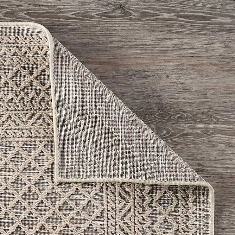 neutral_bordered_lattice_outdoor_area_rug_x_5.webp Neutral Bordered Lattice Outdoor Area Rug, 5x7>Kirklands Home Clearance