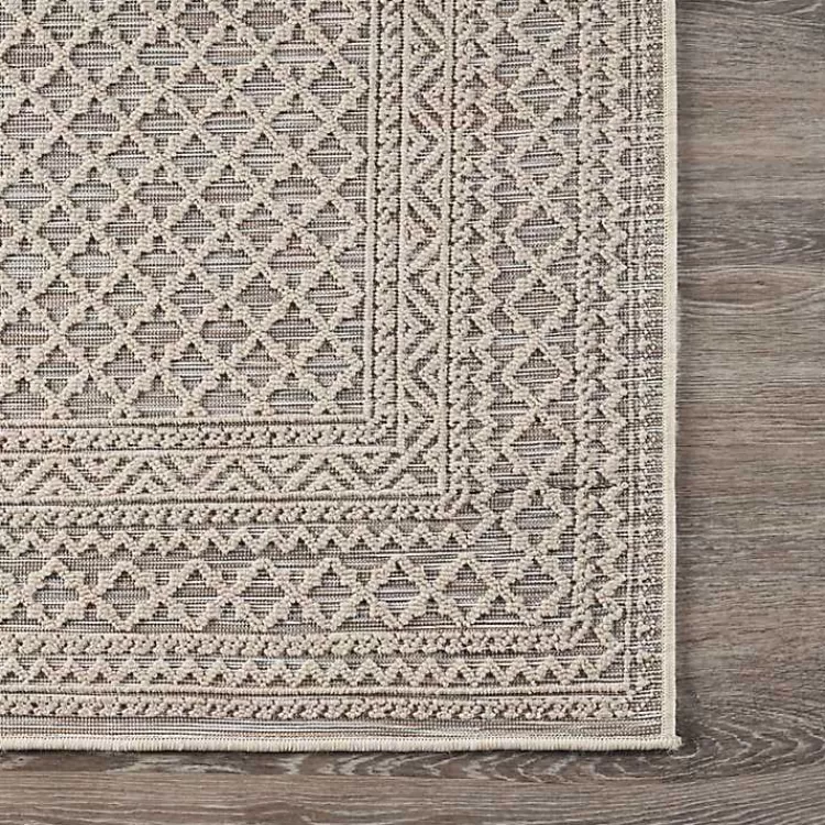 neutral_bordered_lattice_outdoor_area_rug_x_7.webp Neutral Bordered Lattice Outdoor Area Rug, 5x7>Kirklands Home Clearance