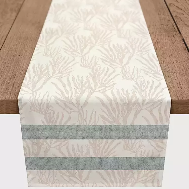 Neutral Coral Stripe Table Runner, 90 in.>Kirklands Home Sale