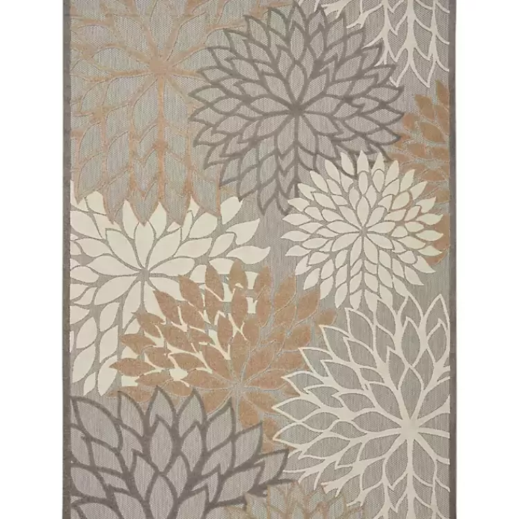 Neutral Floral Burst Outdoor Area Rug, 7x10>Kirklands Home Cheap