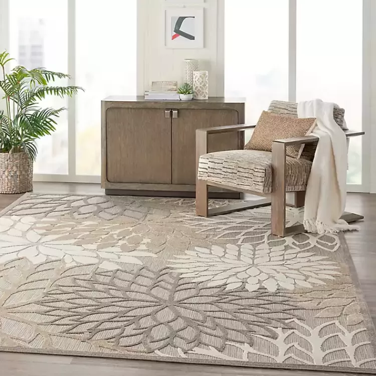 neutral_floral_burst_outdoor_area_rug_x_7.webp Neutral Floral Burst Outdoor Area Rug, 7x10>Kirklands Home Cheap