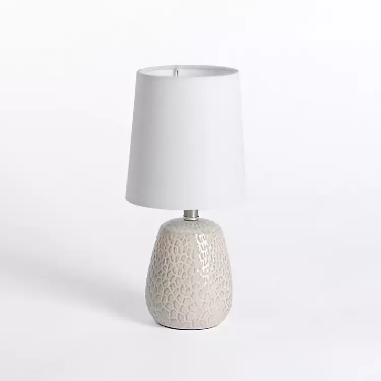 Neutral Giraffe Pattern Mini Table Lamp>Kirklands Home Outlet