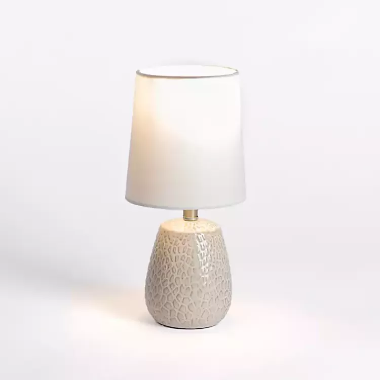 Neutral Giraffe Pattern Mini Table Lamp>Kirklands Home Outlet