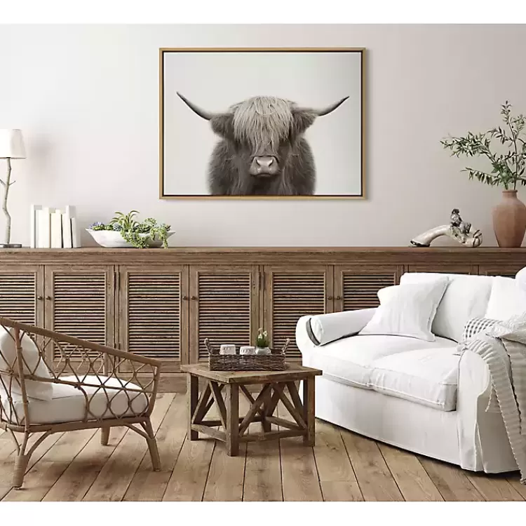 neutral_highland_cow_framed_canvas_print_x_5.webp Neutral Highland Cow Framed Canvas Print, 28x38>Kirklands Home Best