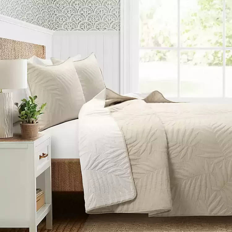 neutral_leaf_reversible_pc_cali_king_quilt_set_3.webp Neutral Leaf Reversible 3-pc. Cali King Quilt Set>Kirklands Home Cheap
