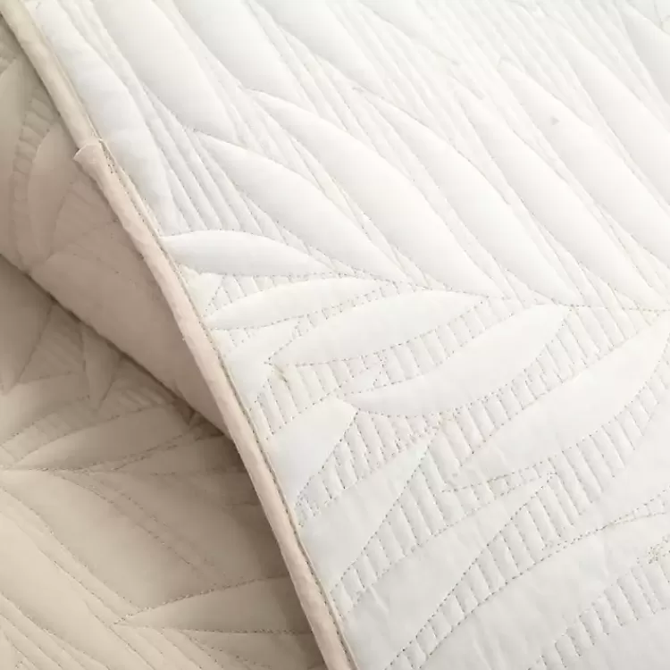neutral_leaf_reversible_pc_cali_king_quilt_set_4.webp Neutral Leaf Reversible 3-pc. Cali King Quilt Set>Kirklands Home Cheap