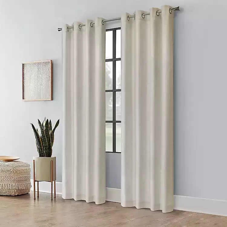 Neutral Light Filtering Curtain Panel, 84 in.>Kirklands Home Fashion