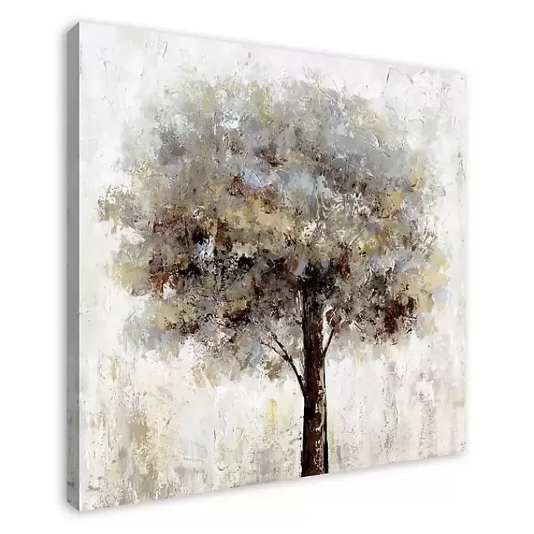 Neutral Painted Tree Square Canvas Art Print>Kirklands Home Discount