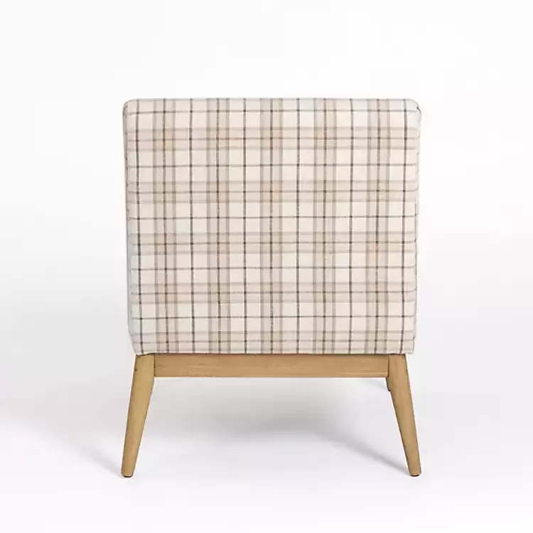neutral_plaid_slipper_accent_chair_3.webp Neutral Plaid Slipper Accent Chair>Kirklands Home Cheap