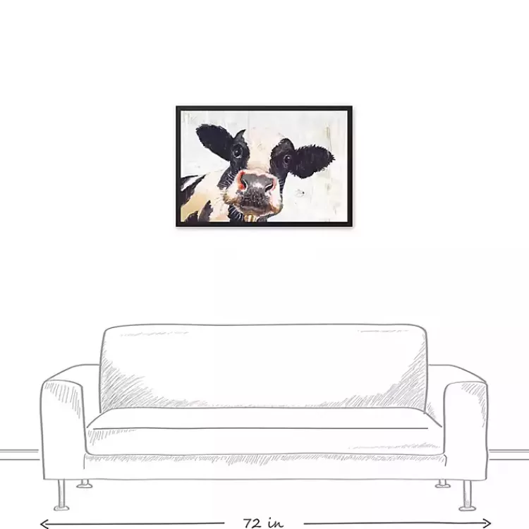 neutral_staring_cow_framed_canvas_art_print_3.webp Neutral Staring Cow Framed Canvas Art Print>Kirklands Home Flash Sale