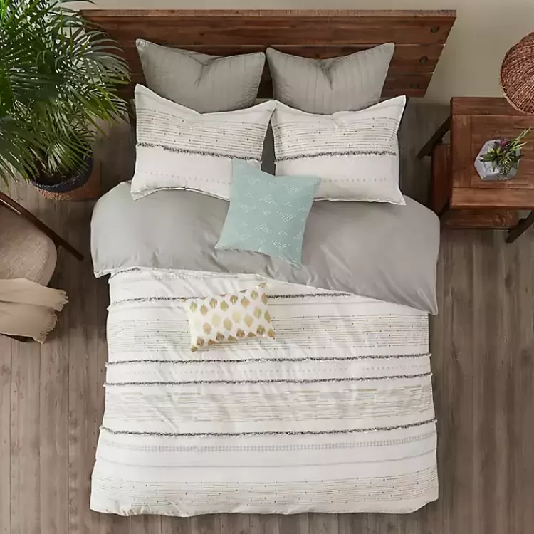 neutral_stripe_fullqueen_pc_comforter_set_2.webp Neutral Stripe Full/Queen 3-pc. Comforter Set>Kirklands Home Best Sale