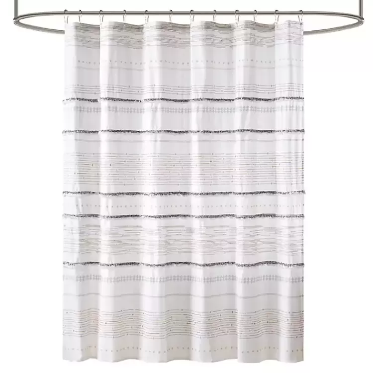 Neutral Striped Boho Cotton Shower Curtain>Kirklands Home Hot