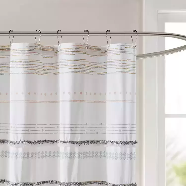 neutral_striped_boho_cotton_shower_curtain_2.webp Neutral Striped Boho Cotton Shower Curtain>Kirklands Home Hot