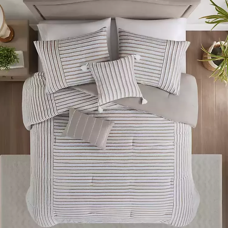 neutral_striped_pc_king_comforter_set_2.webp Neutral Striped 5-pc. King Comforter Set>Kirklands Home Best Sale