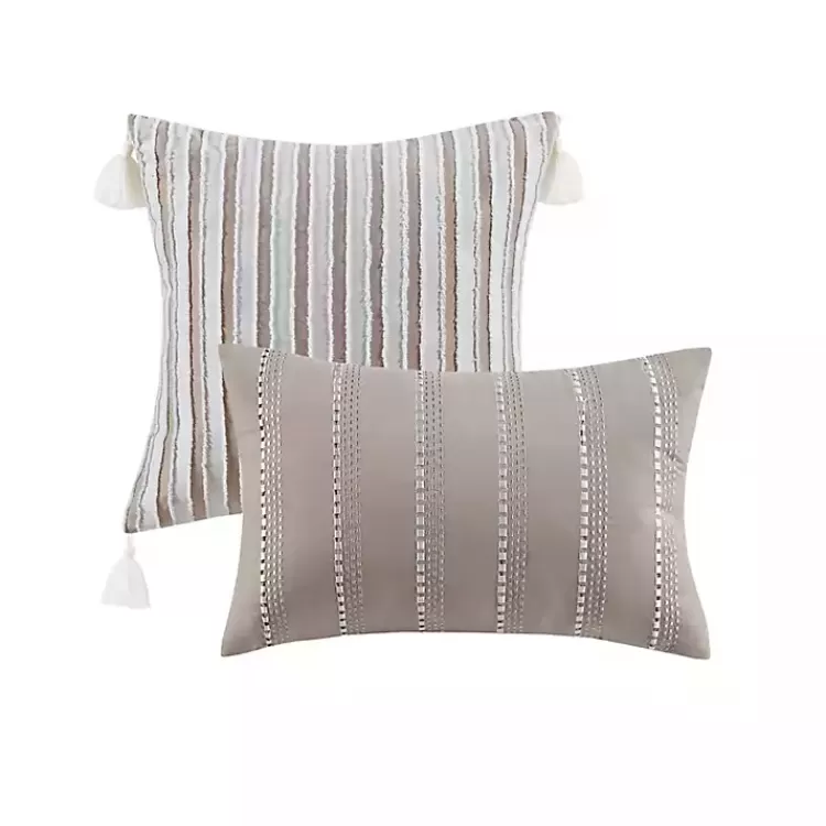 neutral_striped_pc_king_comforter_set_5.webp Neutral Striped 5-pc. King Comforter Set>Kirklands Home Best Sale