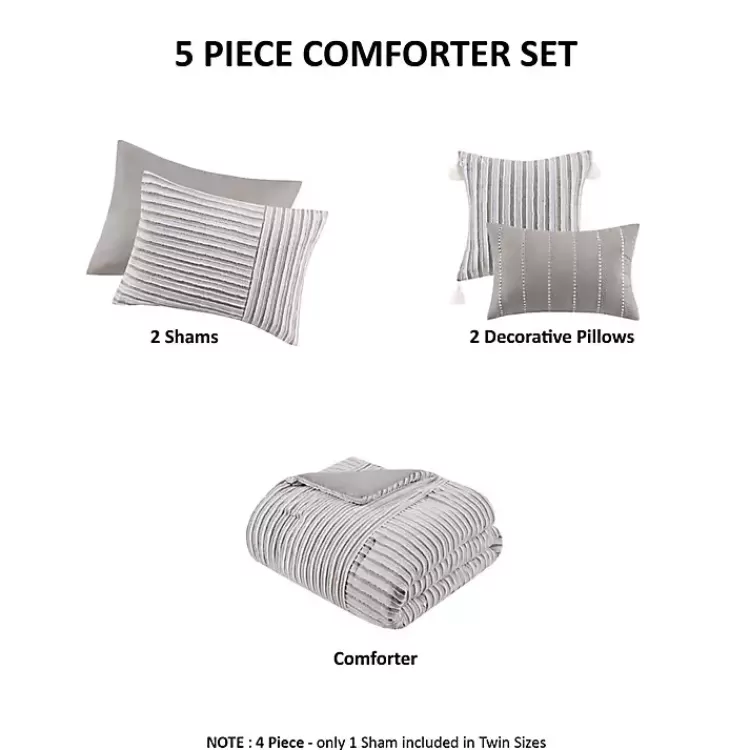 neutral_striped_pc_king_comforter_set_6.webp Neutral Striped 5-pc. King Comforter Set>Kirklands Home Best Sale