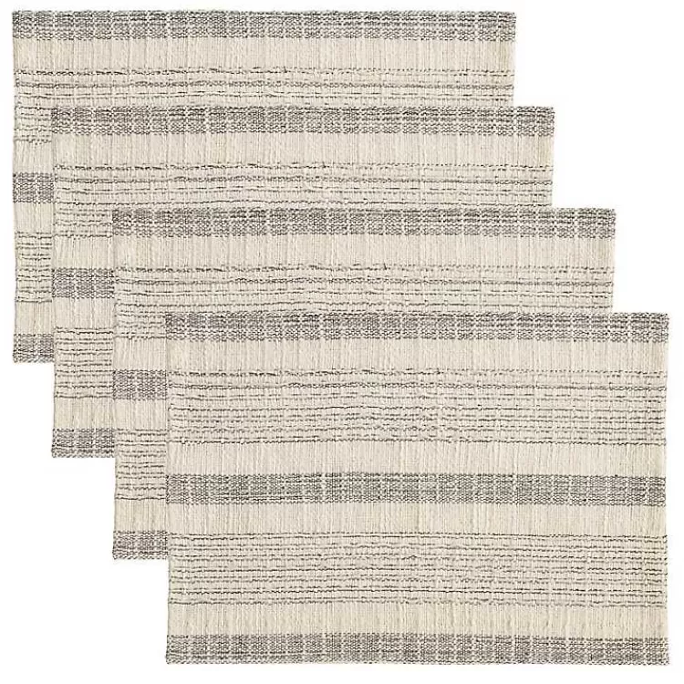 neutral_striped_woven_placemats_set_of__2.webp Neutral Striped Woven Placemats, Set of 4>Kirklands Home Cheap