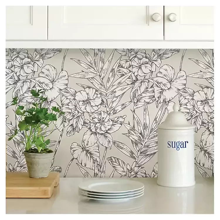 neutral_tropic_floral_peel__stick_wallpaper_6.webp Neutral Tropic Floral Peel & Stick Wallpaper>Kirklands Home Best