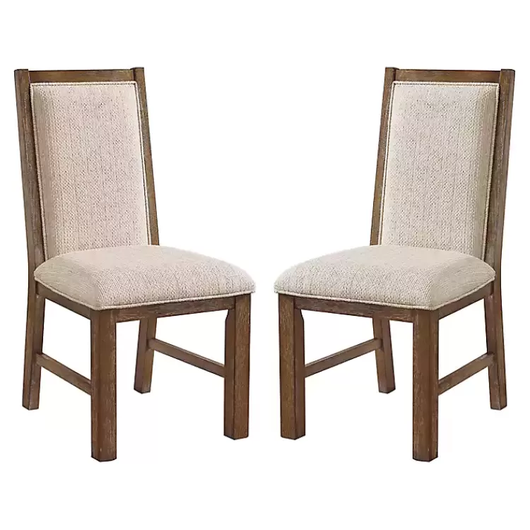 Neutral Upholstered Oak Dining Chairs, Set of 2>Kirklands Home Best