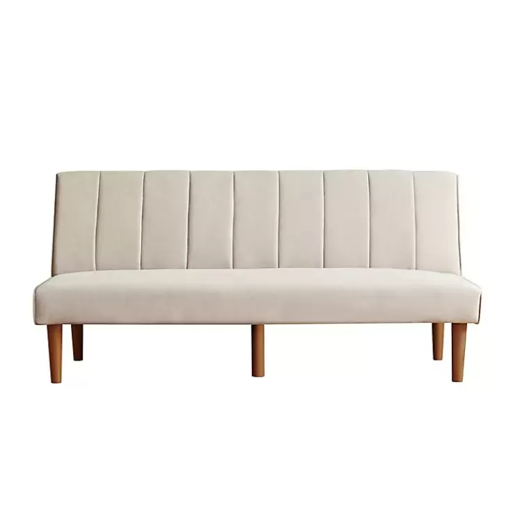 Neutral Woven Channel Convertible Sofa>Kirklands Home Cheap
