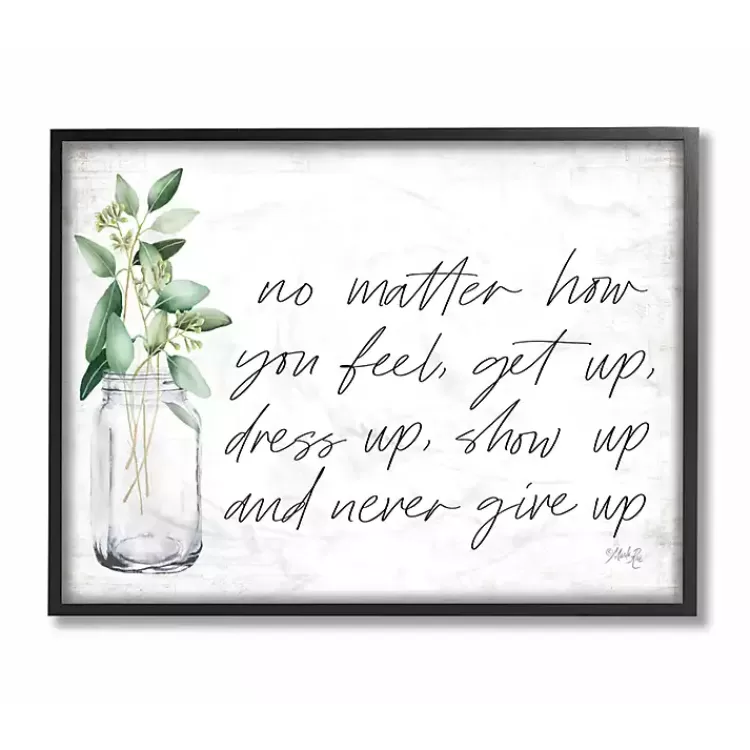 Never Give Up Framed Giclee Canvas Art Print>Kirklands Home Discount
