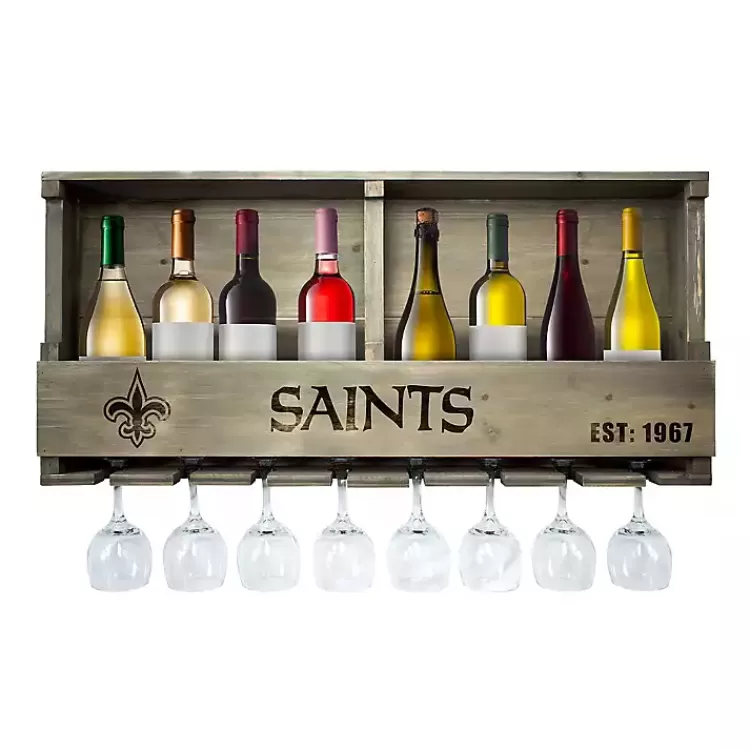 New Orleans Saints Reclaimed Wood Bar Shelf>Kirklands Home Cheap