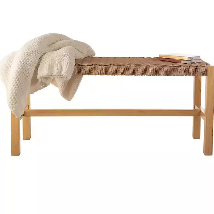 newport_natural_wood_and_rattan_bench_5.webp Newport Natural Wood and Rattan Bench>Kirklands Home Fashion