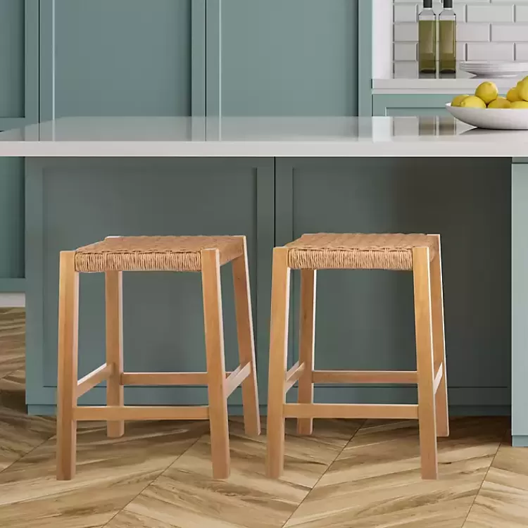 newport_natural_wood_and_rattan_counter_stool_3.webp Newport Natural Wood and Rattan Counter Stool>Kirklands Home Best Sale