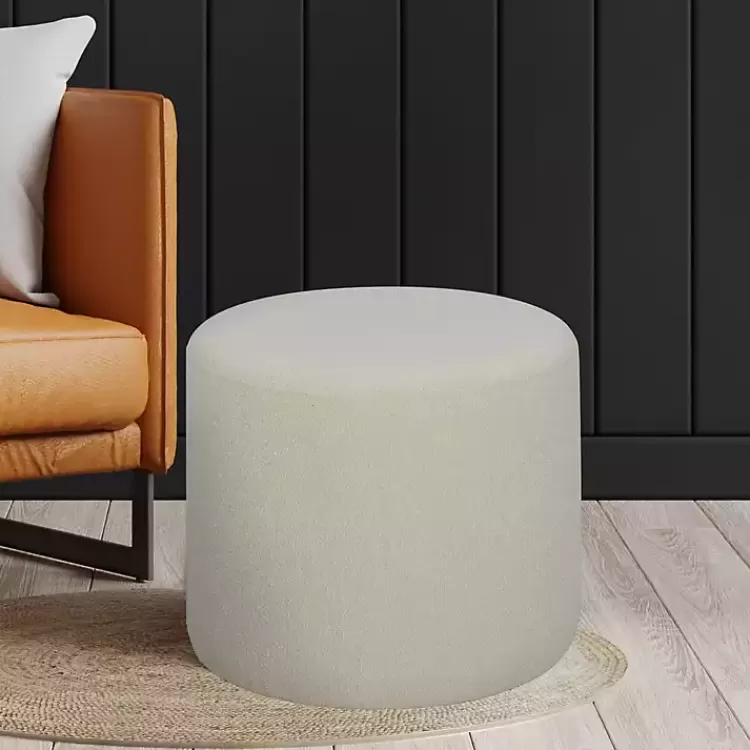 Newton Boucle Cylinder Ottoman>Kirklands Home Cheap