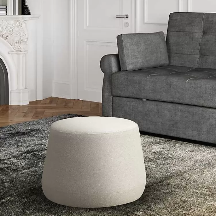 Newton Boucle Thimble Ottoman>Kirklands Home Store