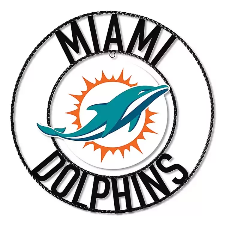 NFL Miami Dolphins Wrought Iron Wall Plaque>Kirklands Home Best Sale