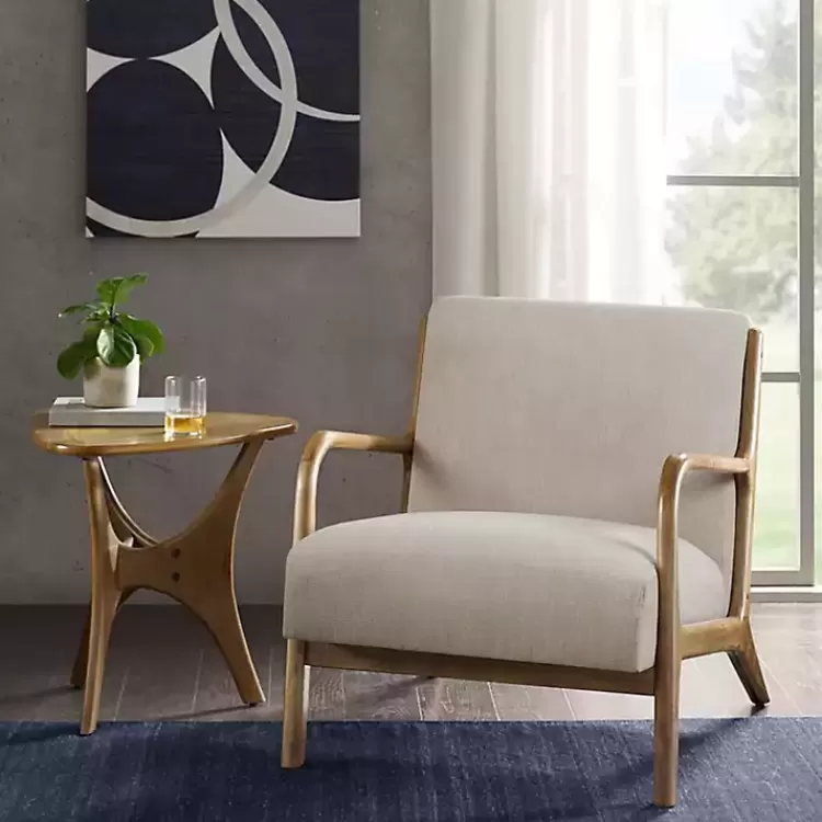 Nolan Cream Lounge Accent Chair>Kirklands Home Discount