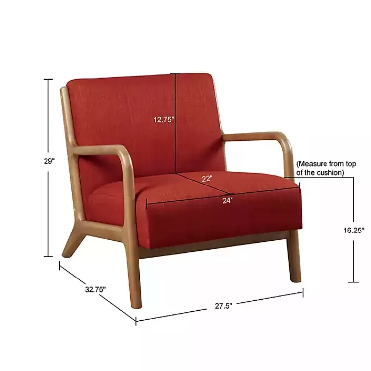 nolan_red_midcentury_modern_accent_chair_10.webp Nolan Mid-Century Modern Accent Chair>Kirklands Home Clearance