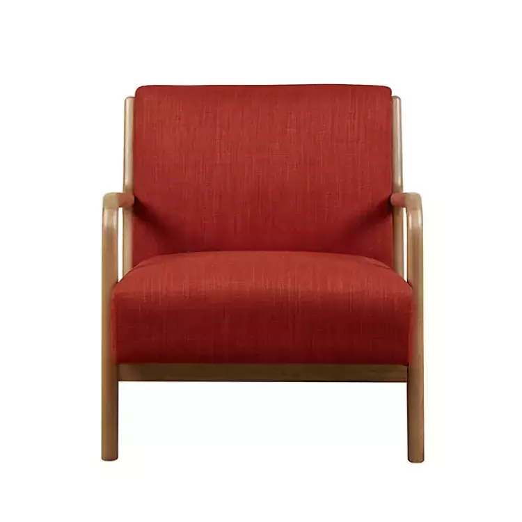 nolan_red_midcentury_modern_accent_chair_2.webp Nolan Mid-Century Modern Accent Chair>Kirklands Home Clearance