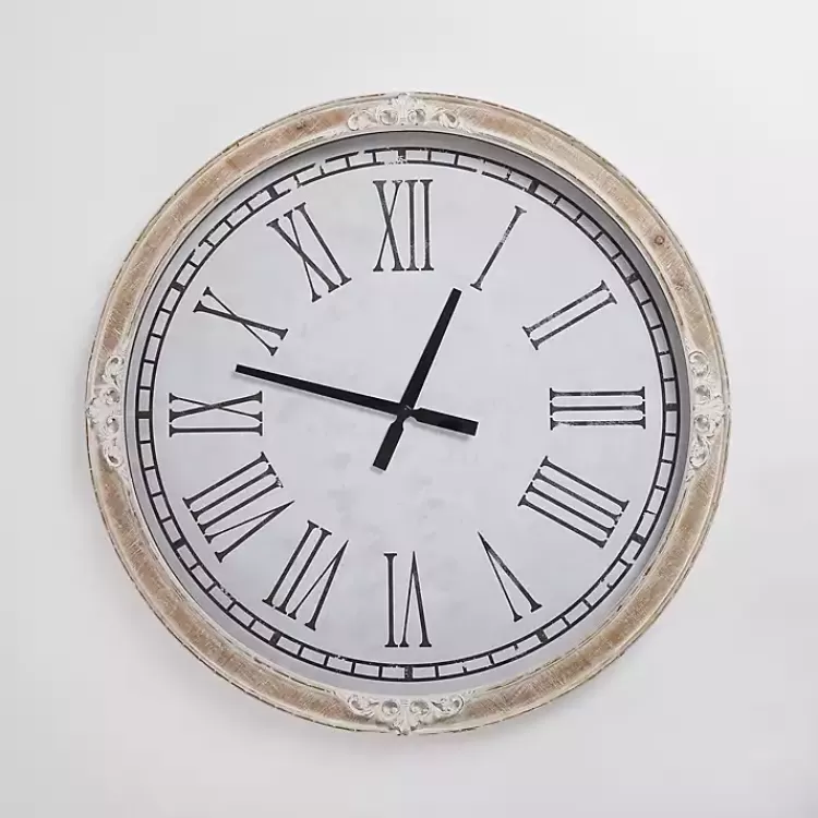 Norah Distressed Wood Wall Clock>Kirklands Home Best Sale