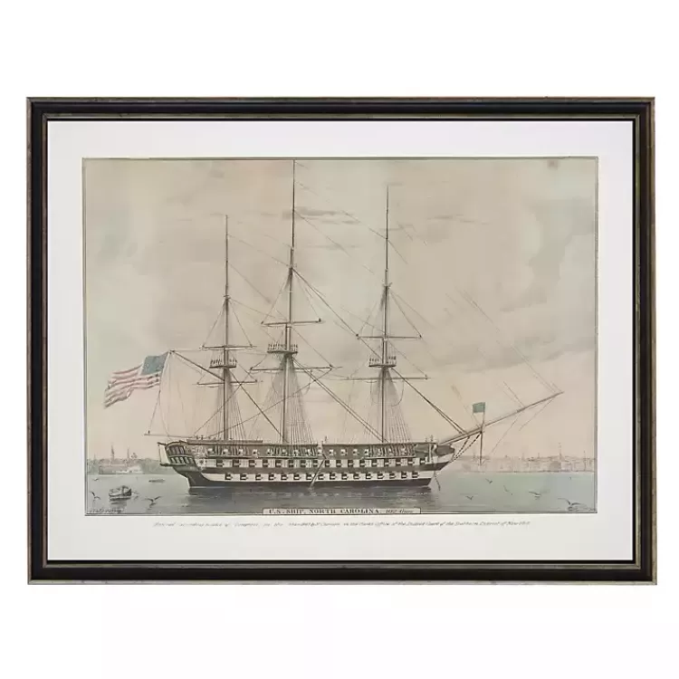North Carolina United States Ship Framed Art Print>Kirklands Home Best