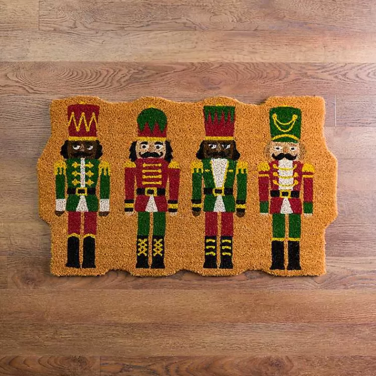 Nutcracker Shaped Christmas Doormat>Kirklands Home Best Sale
